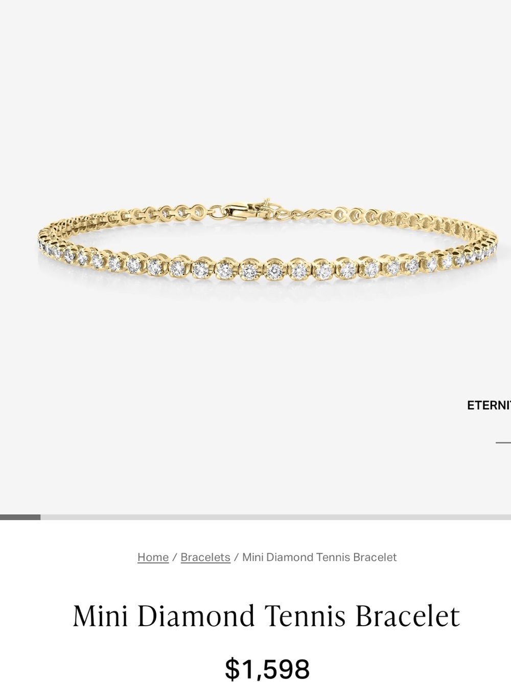 Ring Concierge Gold Mini Diamond Tennis